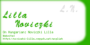 lilla noviczki business card